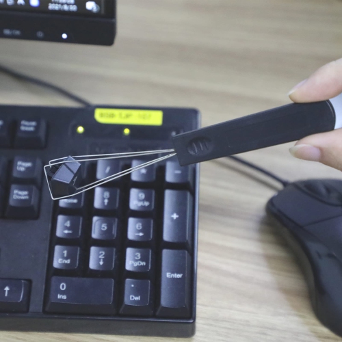 2 Pcs Keycap Puller Mechanical Switch Puller Stainless Steel Keyboard Remover with 2 Pcs Keyboard Brush Must-have Tool for Mechanical Keyboard Clean,