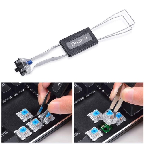 Keycap Puller Switch Puller with 2 Pcs Keyboard Brush Computer Cleanning Kit for Mechanical Keyboard