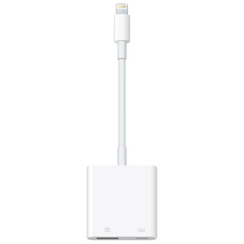 Adaptateur d'appareil photo Lightning vers USB-3 d'Apple avec adaptateur d'alimentation USB