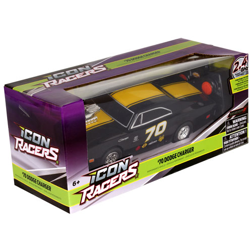 NKOK 1970 Dodge Charger RC Car - Yellow/Black