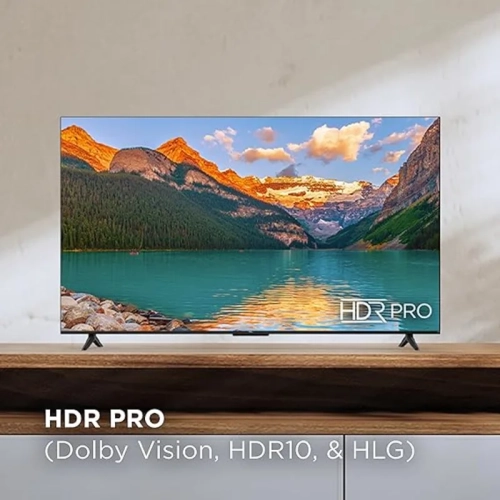 TCL 65-Inch S4 4K LED Smart TV - Dolby Vision HDR, Dolby Atmos, Fire TV, Alexa Built-in, Apple Airplay, UHD Streaming, Black