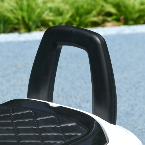 Qaba Bentley Bentayga voiture bébé sous licence, jouet porteur pied-à-sol avec musique de klaxon, rangement sous le siège, pendant 18-36 mois, blanc