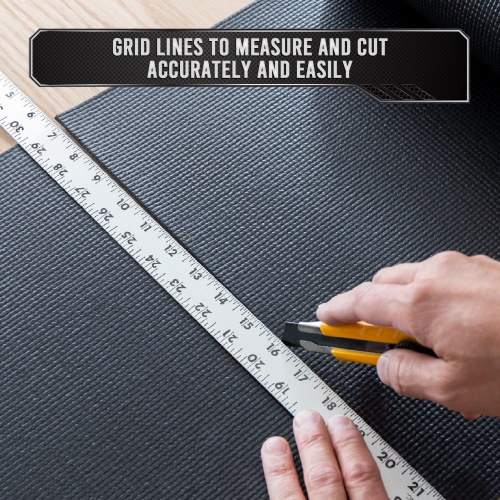 Precision Defined Professional Grade Tool Box Liner, 24" x 10 ft, Black | Tool Box Drawer Liner, Shelf Liner Non Slip Mat, Thick Cabinet Shelf Liner