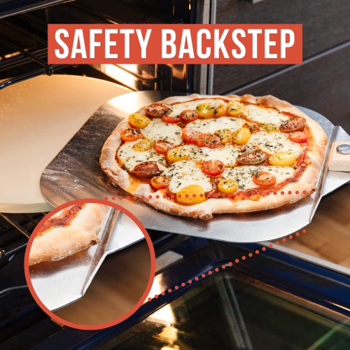 Pelle à pizza Pomodoro, 12 x 14 po et 14 po, ensemble de coupe-pizza en acier inoxydable, palette à pizza en métal, spatule à pizza, lame à pizza