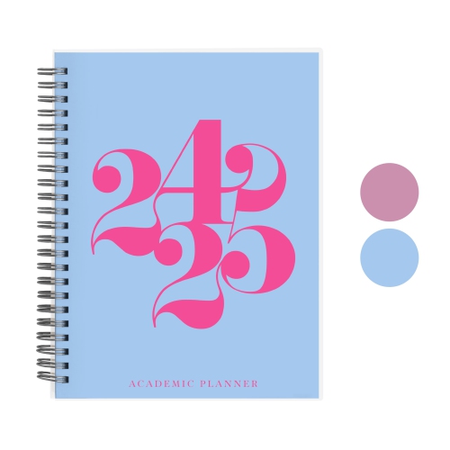 Rileys & Co Planner 2024-2025 Academic Year, 18-Month Curly Weekly Planner - Playful Weekly & Monthly Agenda Planner