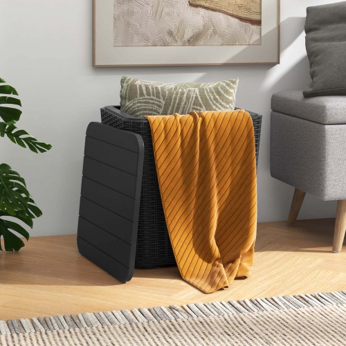 Costway 11.5 Gallon Water-proof Deck Box with Removable Lid Storage Container Side Table