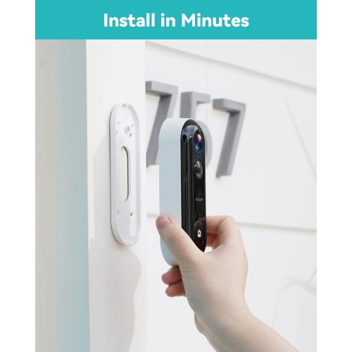 WUUK Security Cameras Wireless Outdoor and Battery Doorbell Camera-only BestBuy, 3 Cams Kit, 2K Resolution, 32GB Homebase Support Up to 8 Cams, No