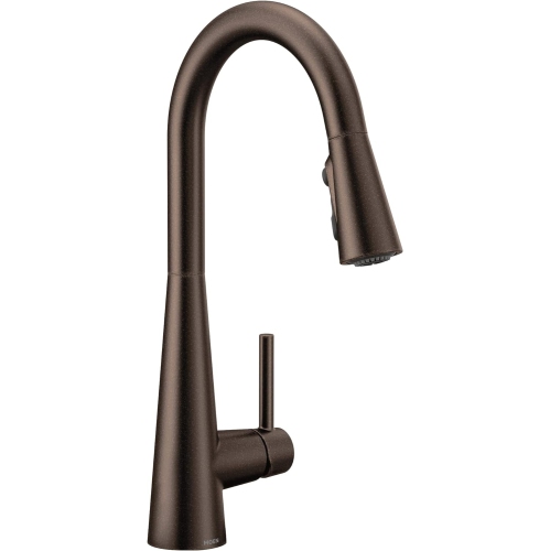 MOEN  7864Orb Sleek One-Handle High Arc Pulldown Kitchen Faucet Featuring Power Clean, Oil Rubbed Bronze Was installed in my newly built home by True Homes
               Love it