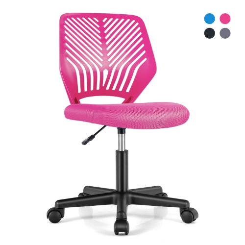 Chaise de bureau ergonomique à hauteur réglable pour enfants avec chaise de travail à roulettes universelles de Costway