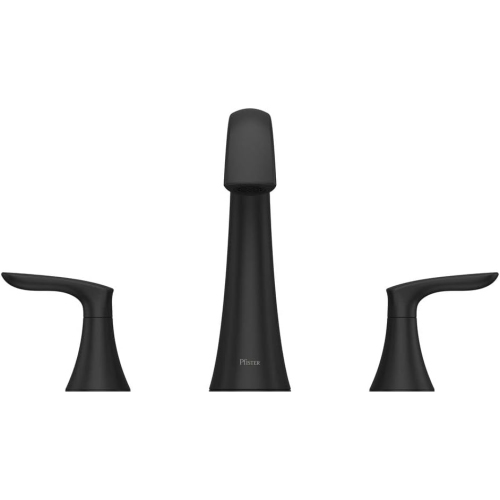 Pfister Weller Roman Bathtub Faucet, 2-Handle, 3-Hole, Matte Black Finish, RT65WRB