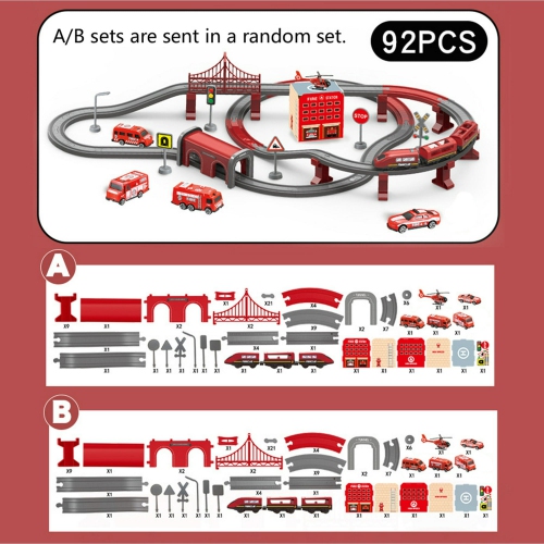 DIY Track Fire Rescue Train Set