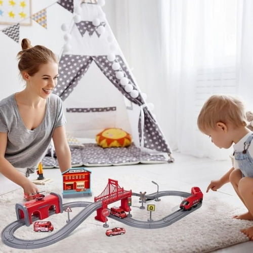 DIY Track Fire Rescue Train Set