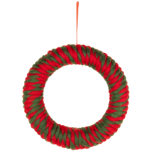 Twisted Yarn Plush Christmas Wreath - 13.5" - Unlit