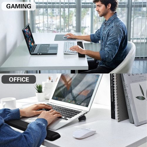 Keyboard Wrist Rest, Canjoy Memory Foam Keyboard Wrist Rest Pad, Wrist Cushion Support for Keyboard Wrist Pain Relief for Computer, Laptop, Mac,