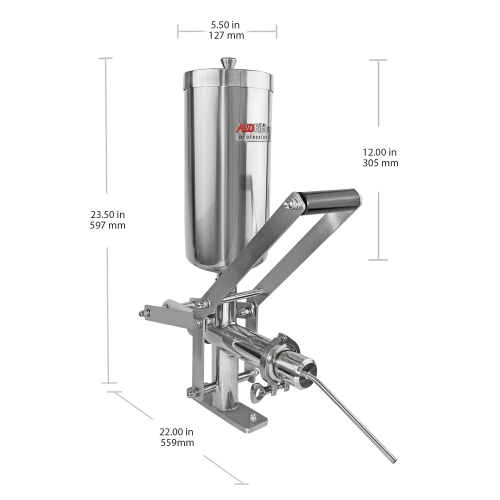 A-301 Churro Maker Gun | Churro Filler Machine | Commercial Cream Filling | Stainless Steel | 5 L | Manual