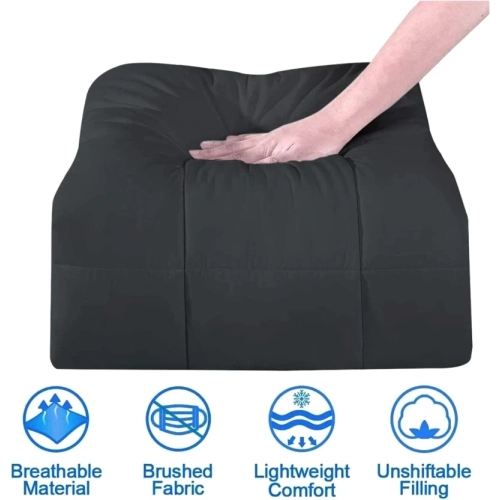 All Season King Size Grey Down Alternative Comforter Set - 3 Pieces, Cooling Blanket, Soft Quilted Duvet Insert with 8 Corner Tabs, Machine Washable (