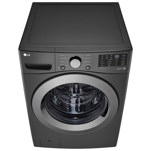 LG 5.8 Cu. Ft. Front Load Washer - Middle Black - Only at Best Buy
