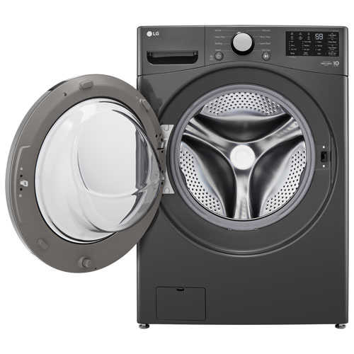 LG 5.8 Cu. Ft. Front Load Washer - Middle Black - Only at Best Buy