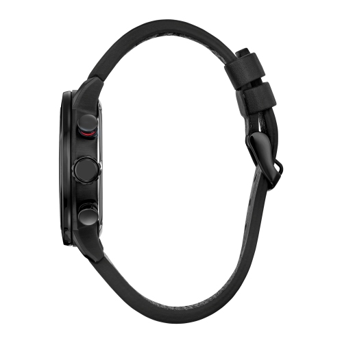 Montre pour hommes à éco-conduite japonaise Darth Vader de Star Wars, 44&nbsp;mm boîtier en inox noir, bracelet en cuir et cadran noir