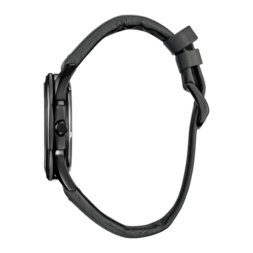 Montre pour hommes à éco-conduite japonaise, 41 mm cadran noir, boîtier inox noir, cadran noir, Maître Jedi Star Wars