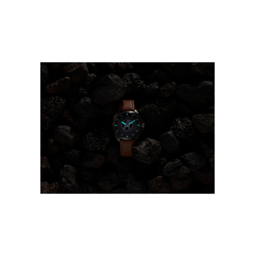 Marvel Mens Avengers Japanese Eco-Drive Watch 42mm Silver-Tone Stainless Steel Case Brown Leather Strap with Black Dial