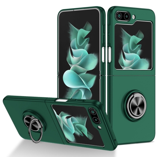 [CS] Étui avec béquille magnétique hybride invisible pour Galaxy Z Flip 6 de Samsung, vert minuit