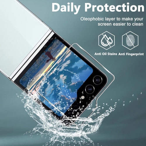 [Paquets de 2] Protecteur d'écran en verre trempé CSmart Premium pour Galaxy Z Flip 6 de Samsung, sans bulles et sans étui