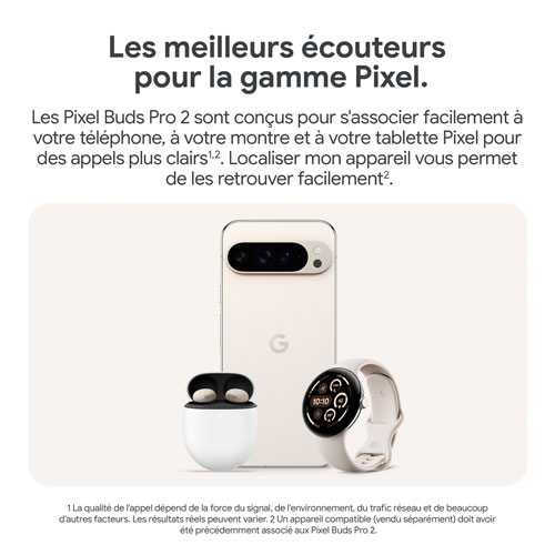 Écouteurs boutons 100 % sans fil à suppression du bruit Pixel Buds Pro 2 de Google - Vert lichen