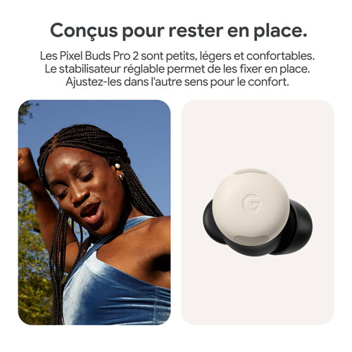 Écouteurs boutons 100 % sans fil à suppression du bruit Pixel Buds Pro 2 de Google - Vert lichen