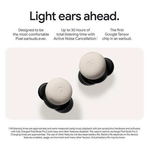Écouteurs boutons 100 % sans fil à suppression du bruit Pixel Buds Pro 2 de Google - Rose pivoine