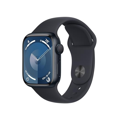APPLE  Watch Series 9 [Gps 41Mm] Smartwatch w Midnight Aluminum Case w Midnight Sport Band M/l. Fitness Tracker, Ecg Apps, Always-On Retina