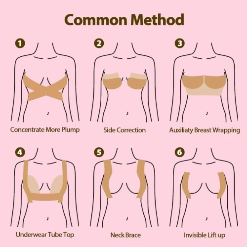 Ultimate Boob Tape: Invisible Breast Support, Waterproof & Sweat-Proof Lift for A-G Cup