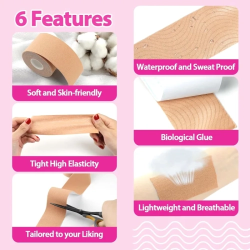 Ultimate Boob Tape: Invisible Breast Support, Waterproof & Sweat-Proof Lift for A-G Cup