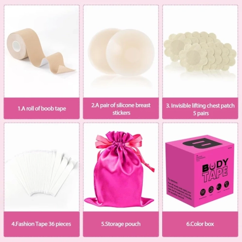 Ultimate Boob Tape: Invisible Breast Support, Waterproof & Sweat-Proof Lift for A-G Cup
