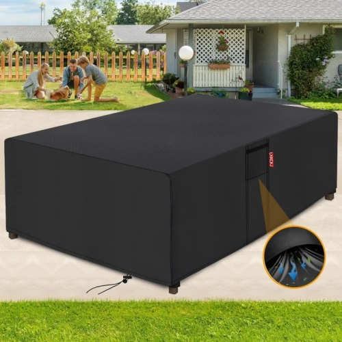 Waterproof Patio Furniture Covers - Heavy Duty 420D Fabric for Outdoor Dining & Coffee Tables