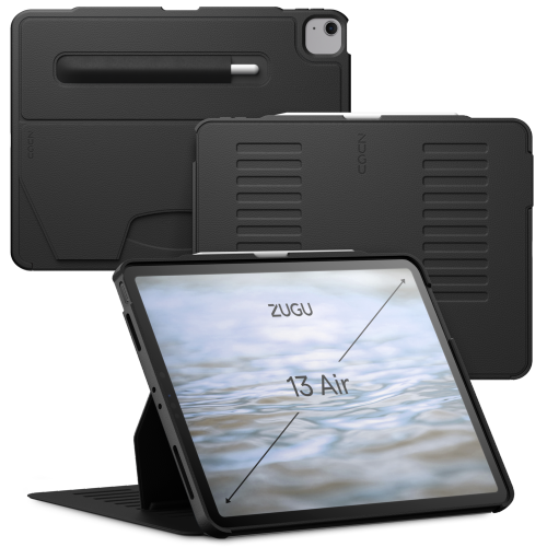 Zugu Case iPad Air 13 2025, (M2) 2024 / iPad Pro 12.9 4/3 (2020/2018) -Black