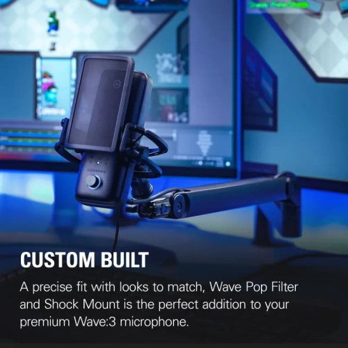 Premium USB Condenser Microphone Set: Shock Mount, Pop Filter, Low Profile Mic Arm, Free Mixer Software for Mac & PC - Ideal for Streaming,