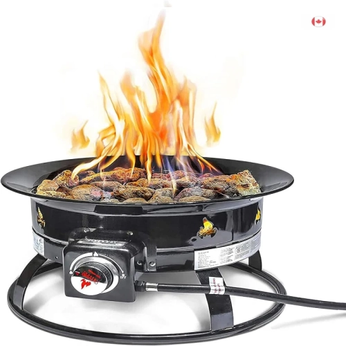 OUTLAND  Firebowl: Portable Propane Fire Pit for Outdoor Camping And Backyard Use