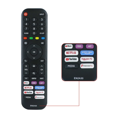 EN2A30 Replaced Remote Control for VU Hisense Smart 4K UHD TV EN2N30H EN2Q30H EN2B30H EN2G30H 55A7300F 55A7500F EN2P30H EN2K30P