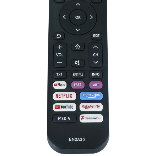 EN2A30 Replaced Remote Control for VU Hisense Smart 4K UHD TV EN2N30H EN2Q30H EN2B30H EN2G30H 55A7300F 55A7500F EN2P30H EN2K30P