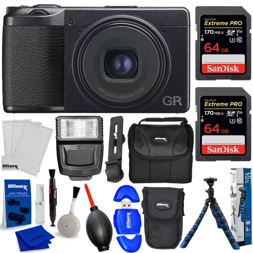 RICOH  Gr Iiix HDf Digital Camera 01283 - 10PC Accessory Bundle