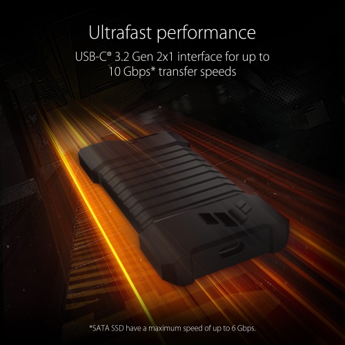 SSD externe portatif ESD-Sight 1&nbsp;A d'ASUS – Noir