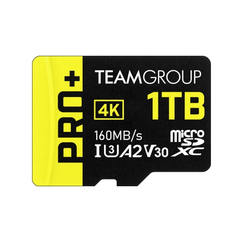 TEAMGROUP  A2 Pro Plus Card 1Tb Micro Sdxc Uhs-I U3 A2 V30, Read/write Up to 160/110 Mb/s