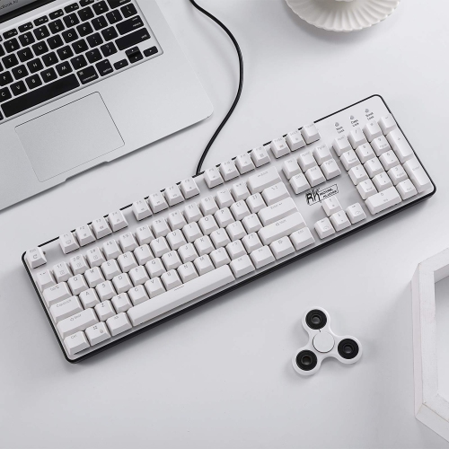 RK ROYAL KLUDGE RK920 Full Size Mechanical Keyboard, Rainbow Backlit Gaming Keyboard, 104 Keys Wired Mechanical Keyboard