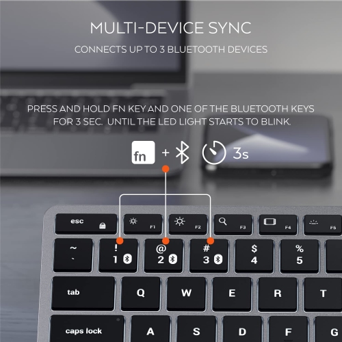 Satechi Slim X1 Backlit Bluetooth Keyboard | Space Gray