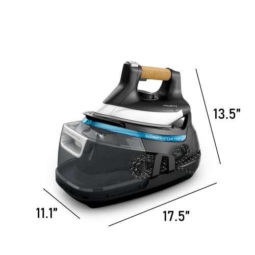 Rowenta Ultimate Steam Pro Stainless Steel Soleplate Professional 1800W Steam Iron Station with 44 Ounce