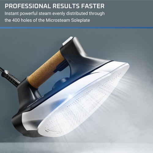 Rowenta Ultimate Steam Pro Stainless Steel Soleplate Professional 1800W Steam Iron Station with 44 Ounce