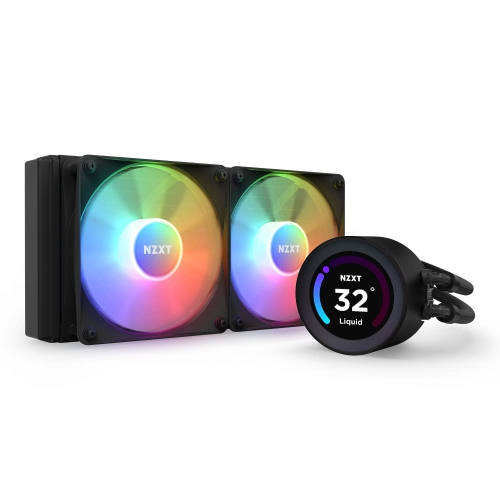 Image 1 of 8.. NZXT Kraken Elite 240 RGB - 240mm AIO CPU Liquid Cooler - Customizable 2.36"" Wide-Angle LCD Display for GIFS, Images