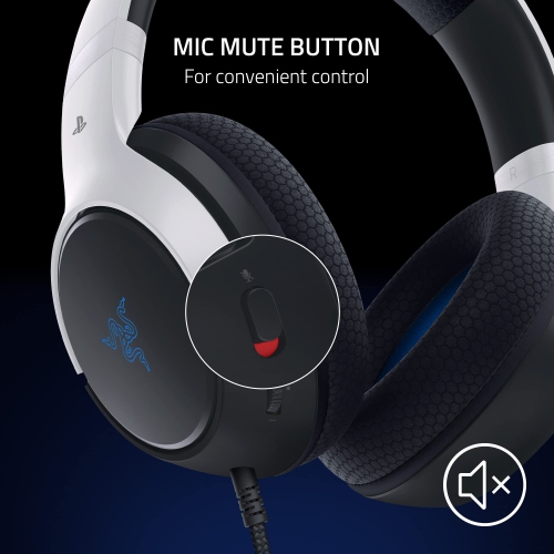 Razer Kaira X Wired Gaming Headset for Playstation 5 / PS5, PS4, PC, Mac, Mobile: 50mm Drivers - HyperClear Cardioid Mic