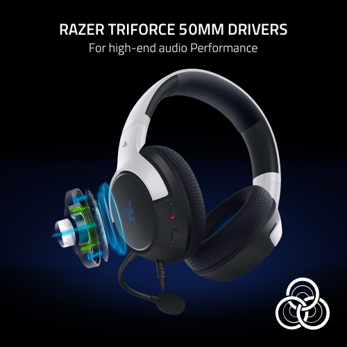 Razer Kaira X Wired Gaming Headset for Playstation 5 / PS5, PS4, PC, Mac, Mobile: 50mm Drivers - HyperClear Cardioid Mic